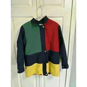 Vintage Retro Pizazz Par Adorable Junior Womens Adult Color Block Jacket medium